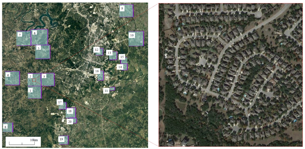Annotated sample from LEVIR-CD dataset